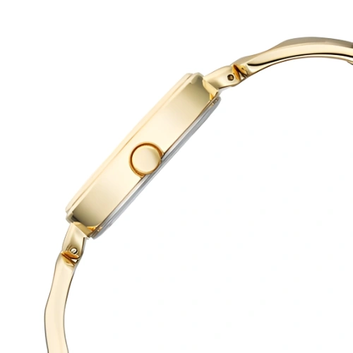 Titan Raga White Mother of Pearl Dial Gold Metal Strap Analog Watch for Women with a chic bracelet band- 2774YM01