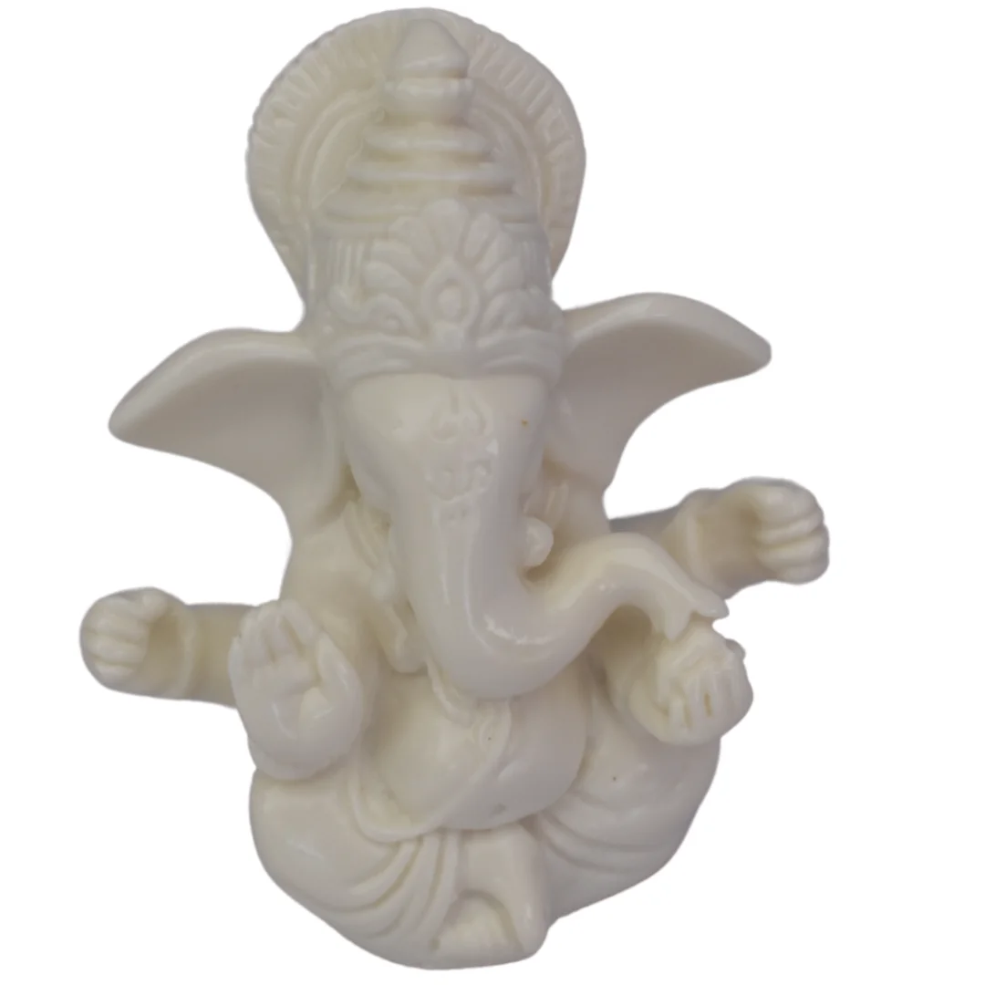 Small white lord ganesh statue