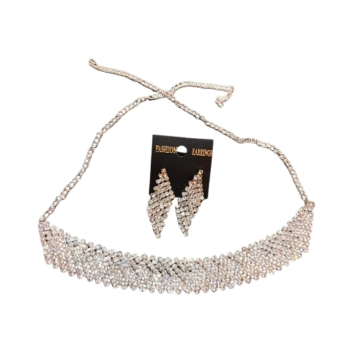 White Necklace and earring set