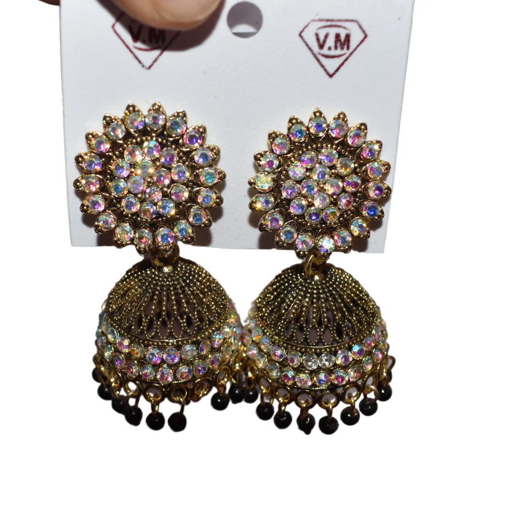 Green Jhumka Earring