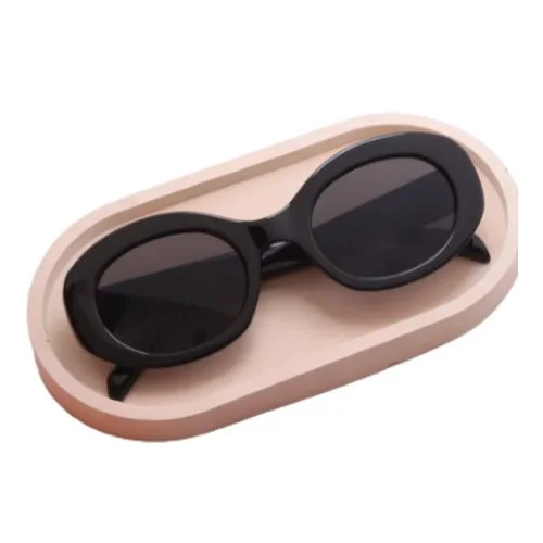 Round Oval Best Selling Rimless Square Design Sunglasses For Women